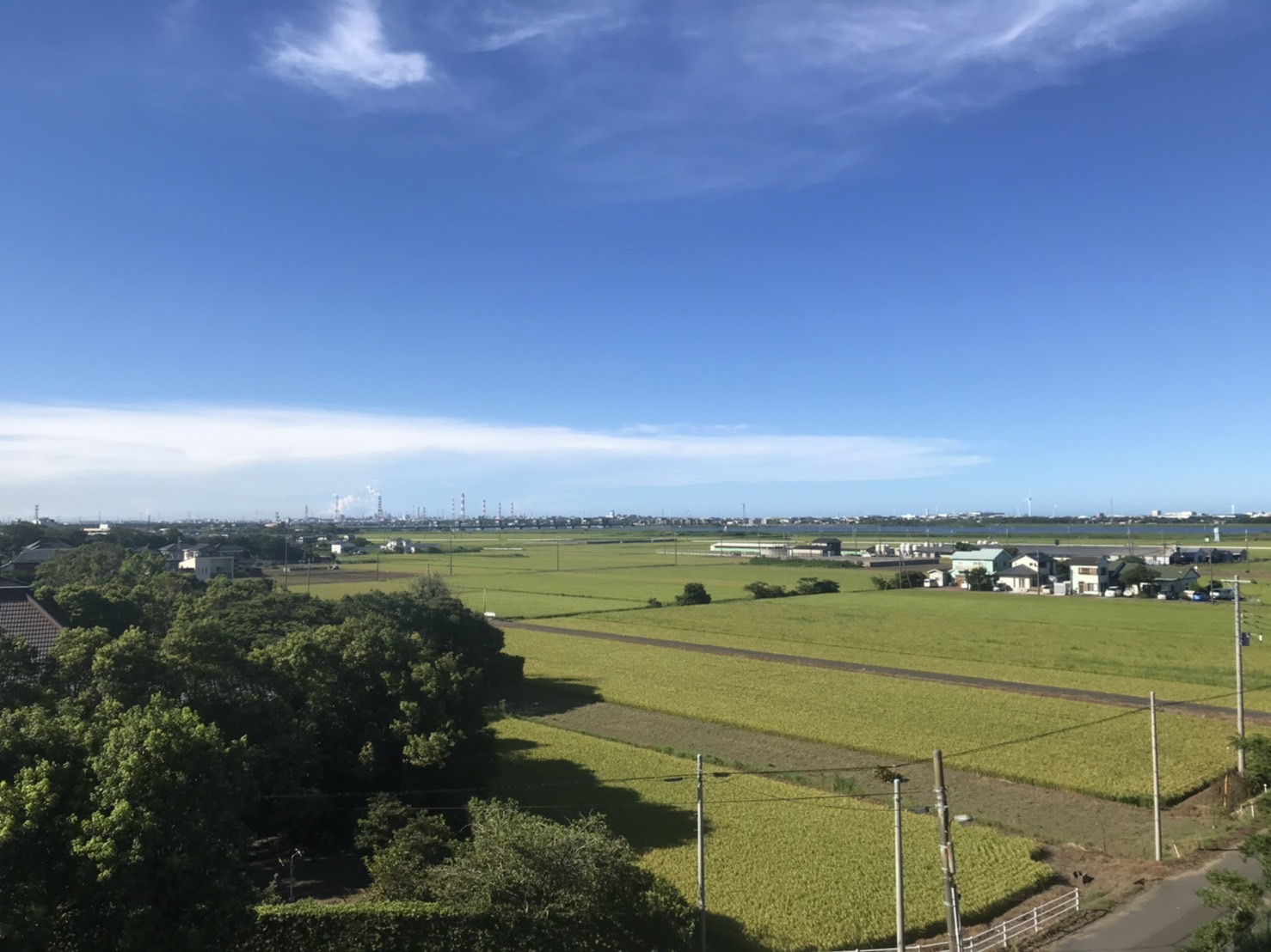 田園風景に囲まれて